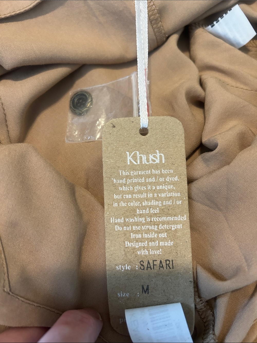 NWT Khush by Keani Hawaii Safari Jumpsuit Size Medium - Picture 11 of 11